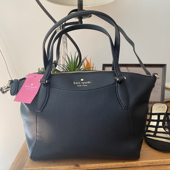 BRAND NEW - Never Used Kate Space Black Satchel - Picture 3 of 13